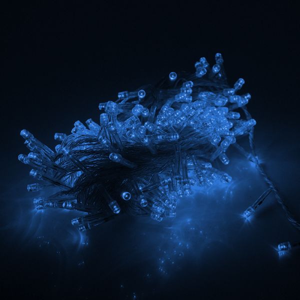 
					Гірлянда 300LED (Водоспад) Blue, 8 режимів, 3*1,2метра, прозора ізоляція, BOX