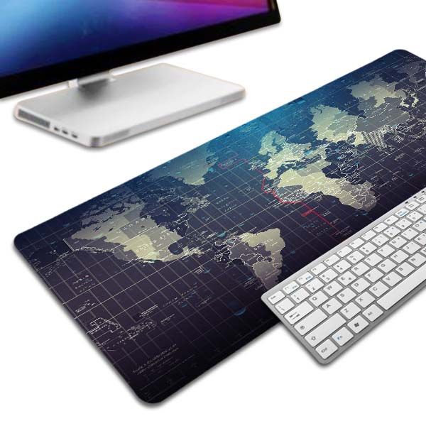 
					Килимок 300*800 тканинний Карта світу з боковою прошивкою, товщина 3 мм, колір Black, ОЕМ