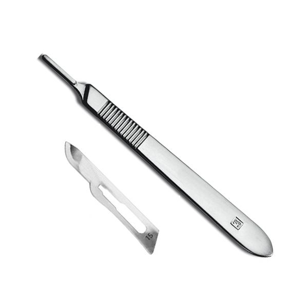 
					Скальпель з нержавіючої сталі №3 + лезо №12