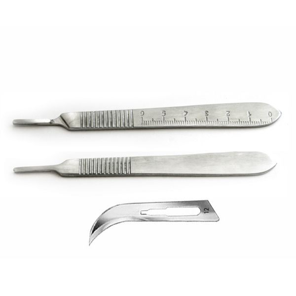 
					Масштабуючий скальпель з нержавіючий сталі №3 + лезо №12, №10
