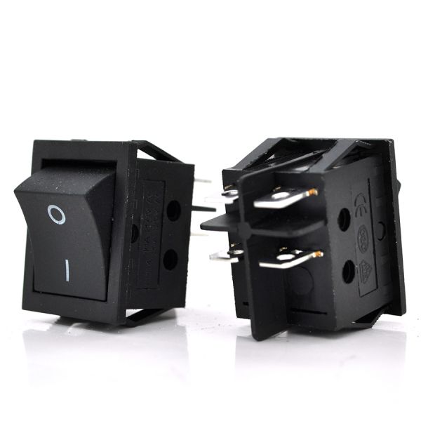 
					Перемикач ON-OFF KCD4-201, 250VAC / 16A, 4 контакта, Black, Q50