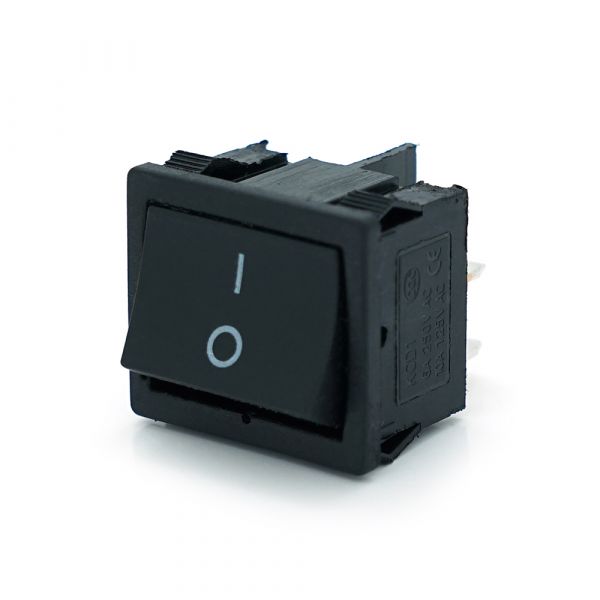 
					Перемикач  ON-OFF KCD1-104, 250VAC / 6A, 4 контакта, Black, Q100