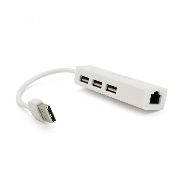 
					Контролер USB 2.0 до Ethernet VEGGIEG  - Сетевой адаптер 100 / 1000Mbps з проводом RTL-8152B + FE2.2S + 3 порта USB2.0, White, Metal, Blister-Box