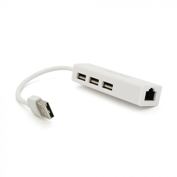 
					Контролер USB 2.0 до Ethernet VEGGIEG  - Сетевой адаптер 100 / 1000Mbps з проводом RTL-8152B + FE2.2S + 3 порта USB2.0, White, Metal, Blister-Box