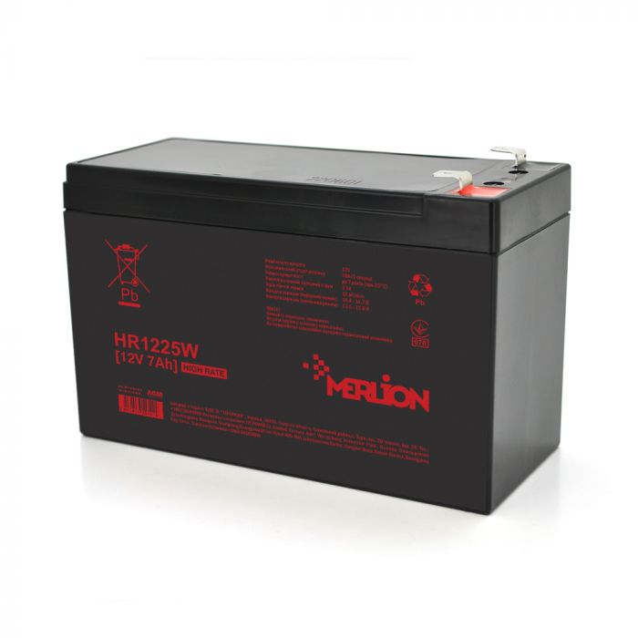 
					Аккумуляторна батарея MERLION HR1225W, 12V 7Ah  ( 151 х 65 х 94 (100) )