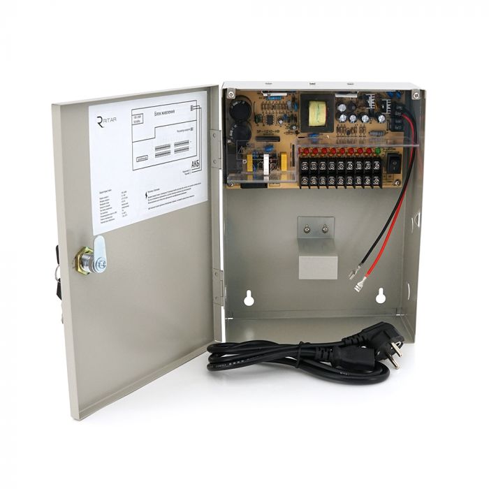 
					Імпульсне джерело безперебійного живлення DC12-10А Ritar UPS-P12/10/7 9СH (корпус метал) під АКБ 7-9А (270x206x82mm)
