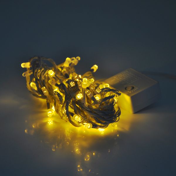 
					Гірлянди 100LED (Шестигранник) White Hot, 8 режимів, 5 метрів, біла ізоляція, BOX