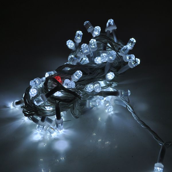 
					Гірлянди 100LED (Шестигранник Big) White, 8 режимів, 5 метрів, біла ізоляція, BOX
