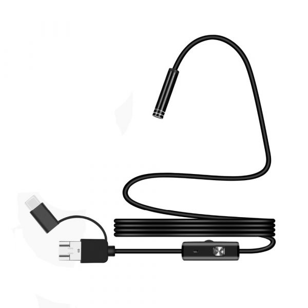 
					3  in 1 MicroUSB/PC  HD эндоскоп, жорсткий дріт,1м