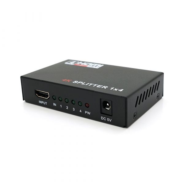 
					Активний HDMI сплитер 1 => 4 порта, 3D, 1080р, 1,4 версія, DC5V/2A Q50, Box