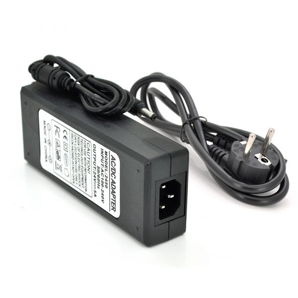 
					Імпульсний адаптер живлення YM-2450 24В 5А (120Вт) штекер 5 ,5/2,5 + шнур питания, длина  1,10м