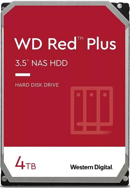Жорсткий диск 3.5"   4TB Western Digital Red Plus NAS  128MB, 5400rpm, SATA 3  (WD40EFZX)