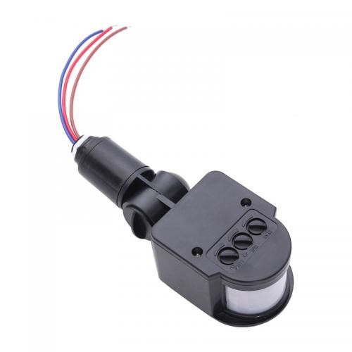 
					Датчик руху, 180 °, відстань макс. 12м, 220V, макс. навантаження 100Вт, Black