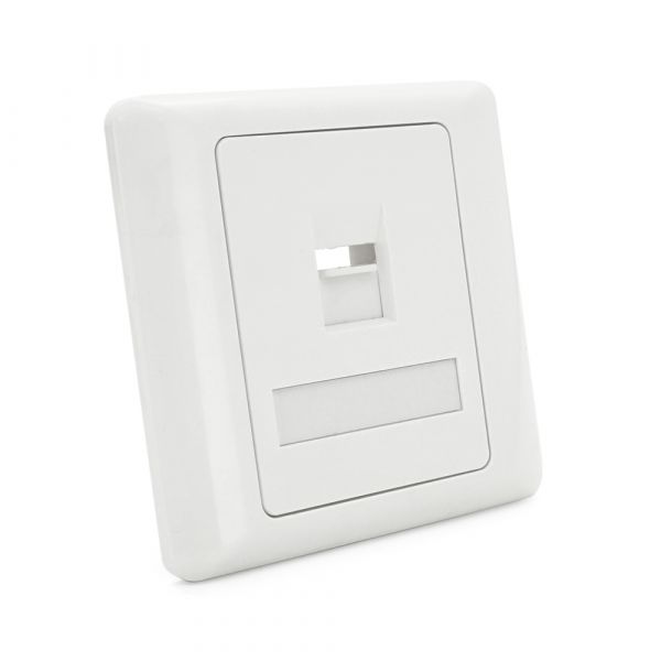 
					Рамка 86х86 під 1 модуль Keystone Jack RJ-45 кат.5e UTP, 1-port Q100