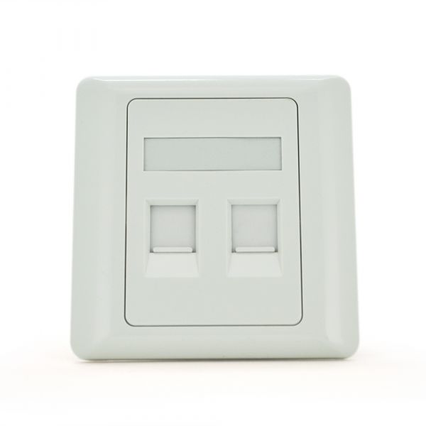 
					Рамка 86х86 під 2 модуля Keystone Jack RJ-45 кат.5e UTP, 2-port Q100