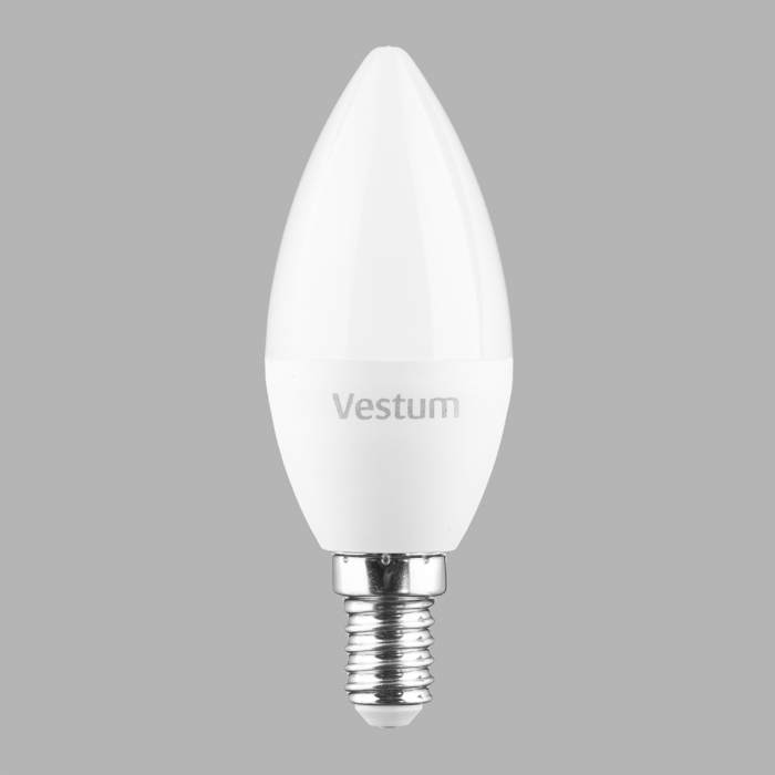 Лампа LED Vestum C37 6W 4100K 220V E14