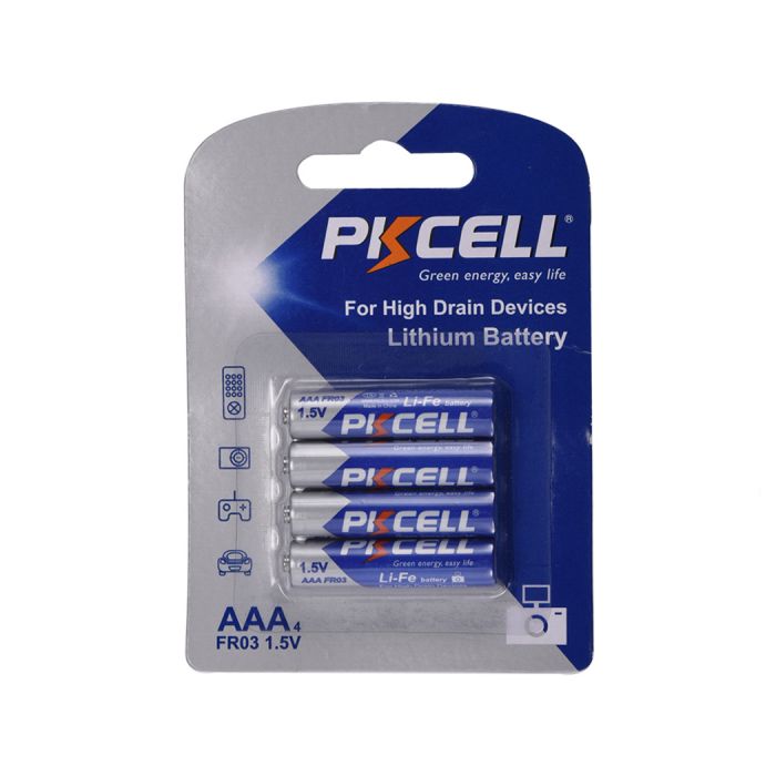 
					LiFe FR03 Non-rechargeable Lithium batte ry,4шт. в бістері