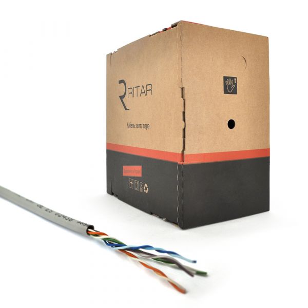 
					Кабель RITAR КПВ-ВП 4*2*0,50  (UTP-cat.5E), CU, оболонка ПВХ, для внутр. робіт, 305м.