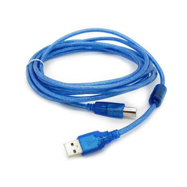 
					Кабель USB 2.0 RITAR AM / BM, 5.0m, 1 ферит, прозорий синій