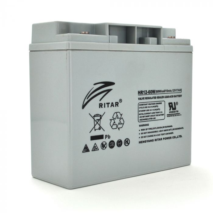 
					Аккумуляторная батарея AGM RITAR HR12-60W, Gray Case, 12V 17.0Ah  ( 181 х 77 х 167 (167 ) 4.80 kg Q4