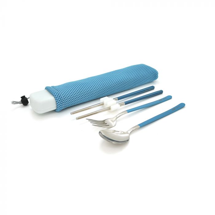 
					Набір столових приборів із нержавіючої сталі (ложка, виделка, китайські палички)