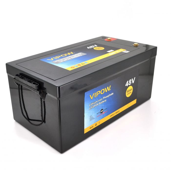
					Акумуляторна батарея Vipow LiFePO4 51,2V 50Ah з вбудованою ВМS платою 40A, 48V (530*240*225)
