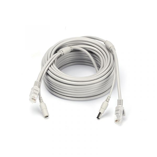 
					Патчкорд комбінований по кручений парі RJ-45 + DC 15m, сірий, Q