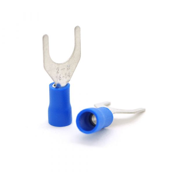 
					Клема тип "U" 0.5мм, SV2-8, провід 1.5-2.5, ізольована, максимальний струм 27А, під обтискача, латунь, 100 штук в упаковці, ціна за упаковку