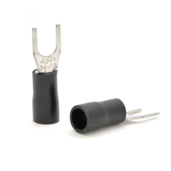 
					Клема тип "U" 0.7мм, SV3.5-5, провід 2.5-4.0, ізольована, максимальний струм 37А, під обтискача, латунь, 100 штук в упаковці, ціна за упаковку