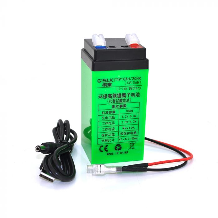 
					Акумуляторна батарея літієва QSuo 4V 10A з елементами Li-ion 18650 (47X47X100)