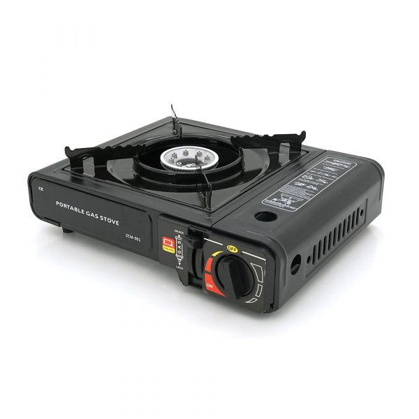 
					Портативна газова плита MS-155A, під газові балони бутан та пропан-бутан, Black, Box