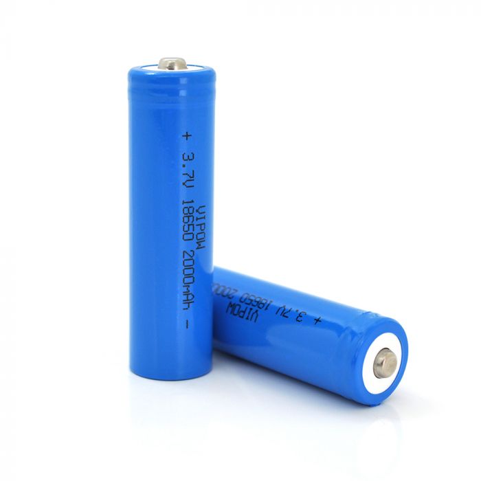 
					Акумулятор 18650 Li-Ion Vipow ICR18650 TipTop, 2000mAh, Blue