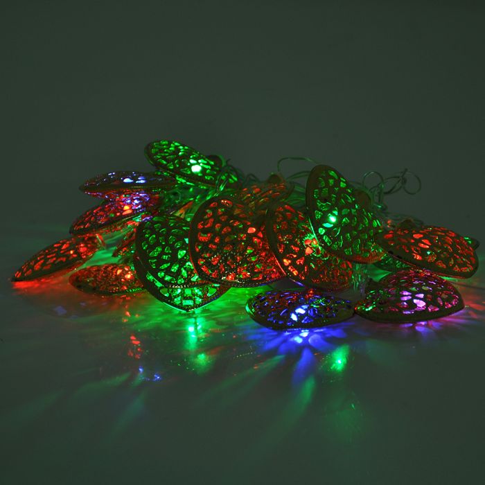 
					Гірлянди 20LED Metal 1 (золоте Серце), 1 режим, 5метров, прозора ізоляція, BOX