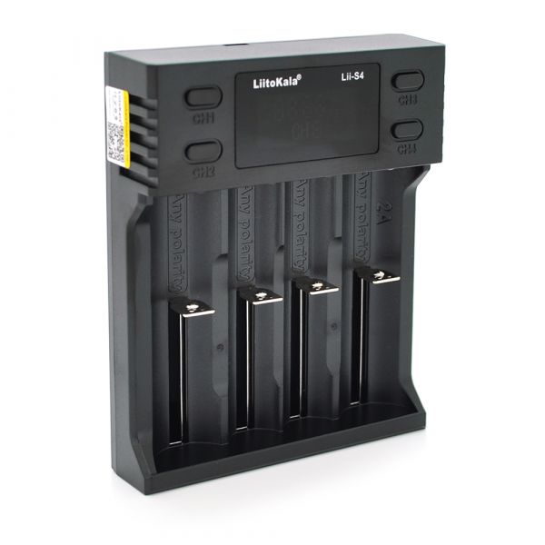 
					ЗП універсальний Liitokala Lii-S4, 4 канали, LCD дисплей, підтримує Li-ion, Ni-MH і Ni-Cd AA (R6), ААA (R03), AAAA, С (R14)
