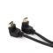 
					Кабель MerlionHDMI-HDMI 1.0m, v1.4, OD-7.5mm, круглий Black, коннектор Black 90 ° кутовий / 90 ° кутовий