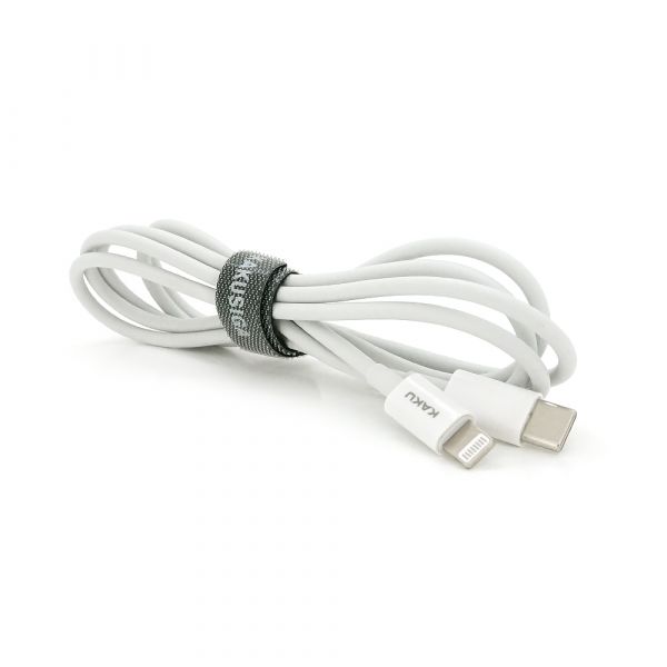 
					Кабель iKAKU KSC-507 FEICHONG fast charging data cable (TYPE-C to Lightning), White, довжина 1.2м, 3,2А, BOX