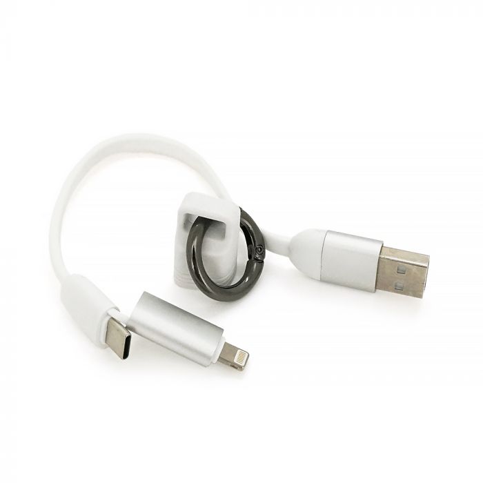 
					Кабель iKAKU KSC-324 JIANCHONG fast charging data cable (TYPE-C to Lightning), White, довжина 0.2м, 3,2А, BOX