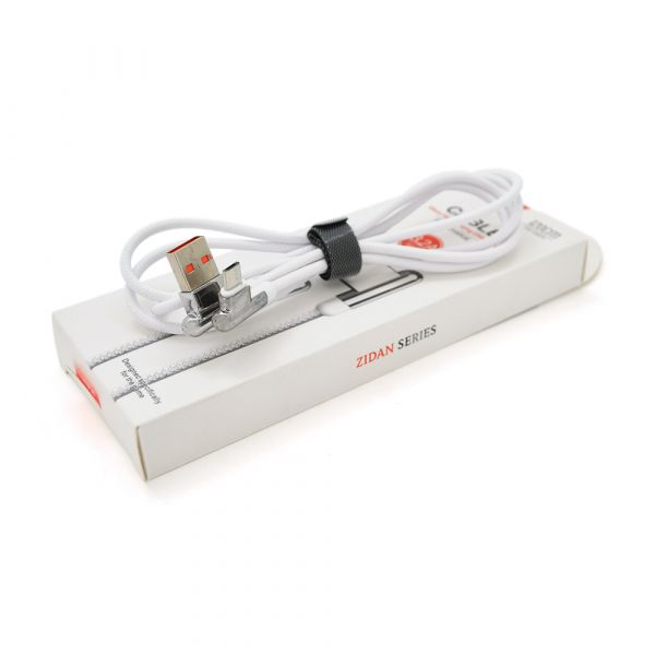 
					Кабель iKAKU KSC-125 ZIDAN zinc alloy charging data cable series for micro, White, довжина 1м, 3,2А, BOX