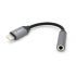 
					Перехідник KSC-428 Lighting(M) =>Jack 3.5mm(F), 5см, Black/Silver, Box