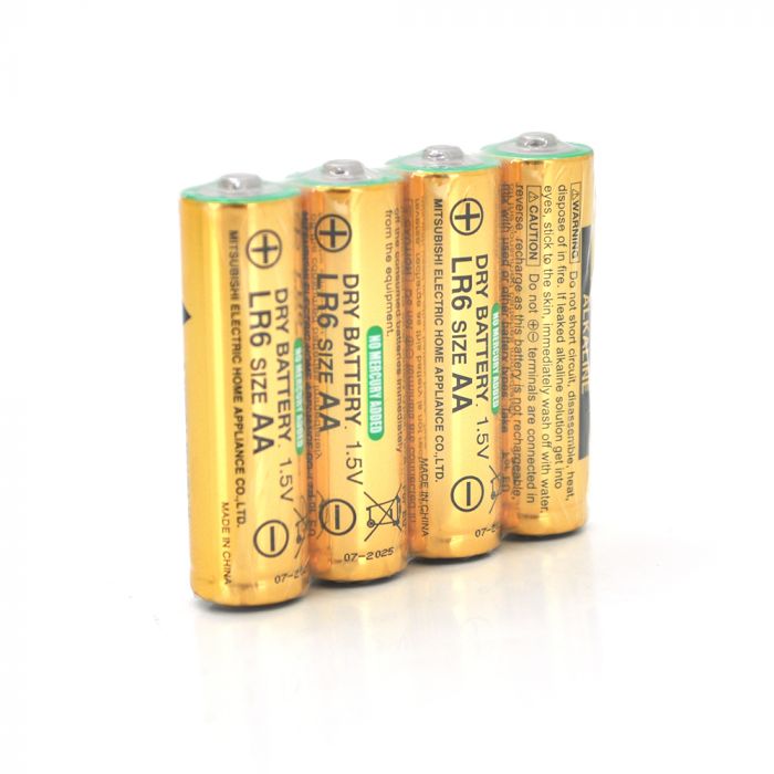 
					Батарейка лужна MITSUBISHI 1.5V AA / LR6, 4S shrink pack, 200pcs / ctn