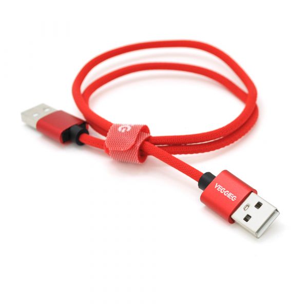 
					Кабель VEGGIEG UA-0.5, USB 2.0 AM/AM, 0.5m, Red