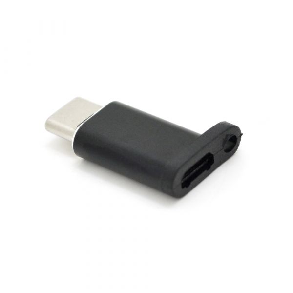 
					Перехідник VEGGIEG TC-101 Type-C(Male) - Micro-USB(Female), Black, Пакет