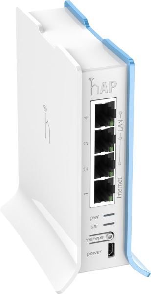 Маршрутизатор MikroTik RB941-2nD-TC ("hAP lite TC", 4xLAN, 2.4Ghz, 802.11b/g/n, 2*2 MIMO, 1,5 dBi, 300Mbps, CPU 650Mhz, 32MB RAM, RouterOS L4)