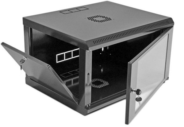 Шафа CMS  6U, 600x500x373мм (Ш*Г*В), економ, акрилове скло, чорна (UA-MGSWL65B)