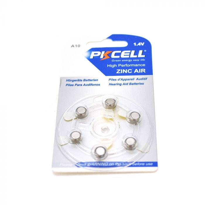 
					Батарейка повітряно цинкова PKCELL 1.4V ZA10, 6 штук в блістері, ціна за блістер, Q