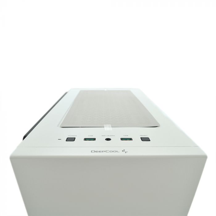 
					Корпус DeepCool 110 - 0.5mm ABS+SPCC+загартоване скло, ITX, 2x3.0 USB+Audio, Video card≤320mm, (400x225x431mm), без БП, White