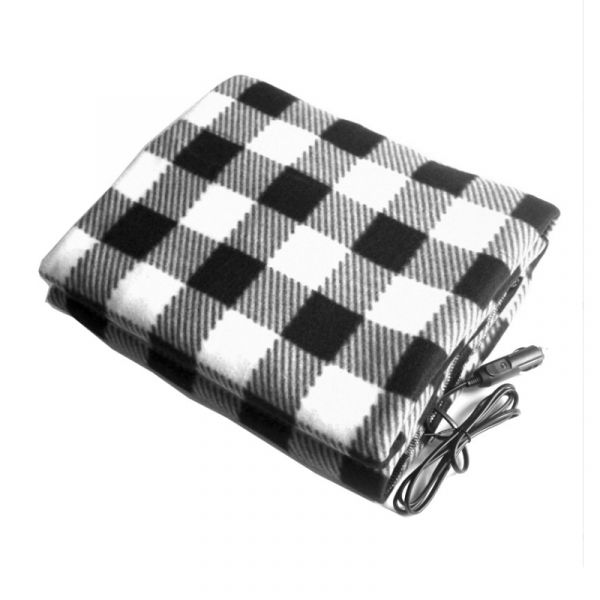 
					Електропростирадло автомобільне, живлення від прикурювача 12V, 150х110 см, Black-white