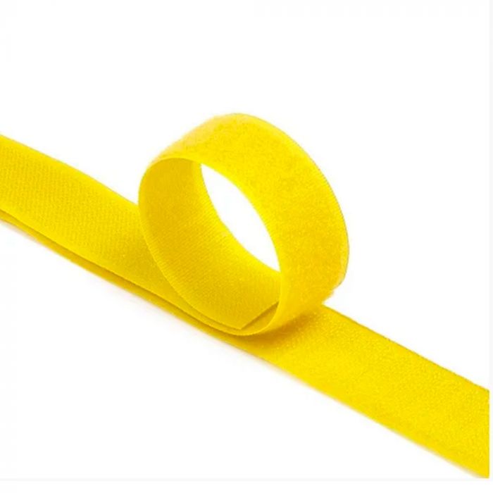 
					Стяжки на липучці ширина 10мм, рулон 50м, жовті, ціна за рулон