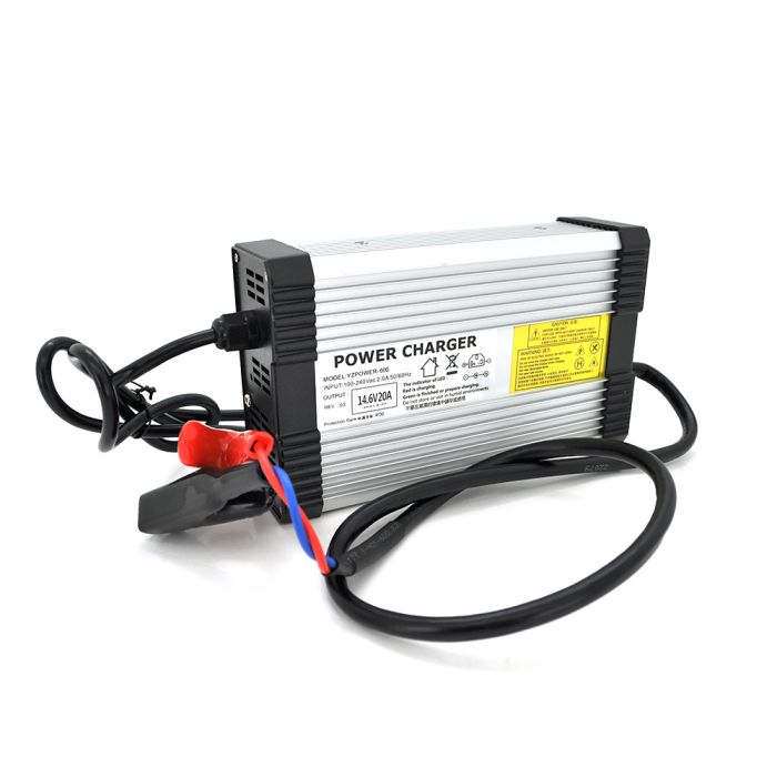 
					Зарядний пристрій для акумуляторів Merlion LiFePO4 12V (14,6V) -20A-240W + крокодили, BOX, Q25