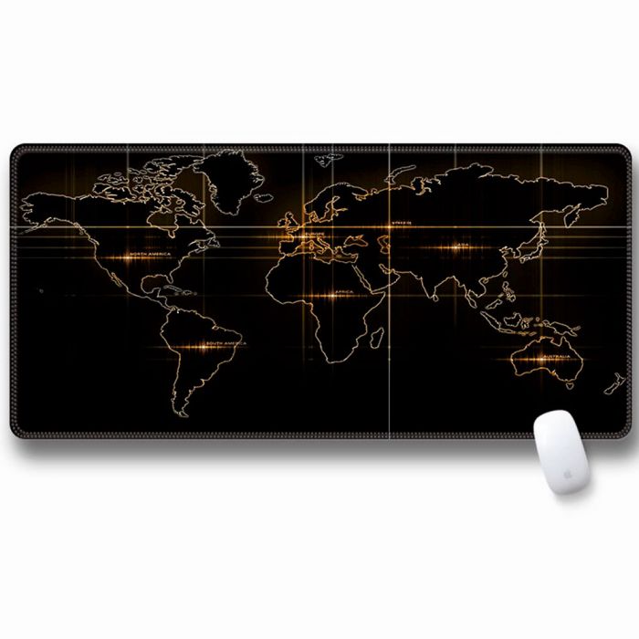 
					Килимок 300 * 700 тканинної Карта світу з бічної прошивкою, товщина 3 мм, колір Black, Пакет